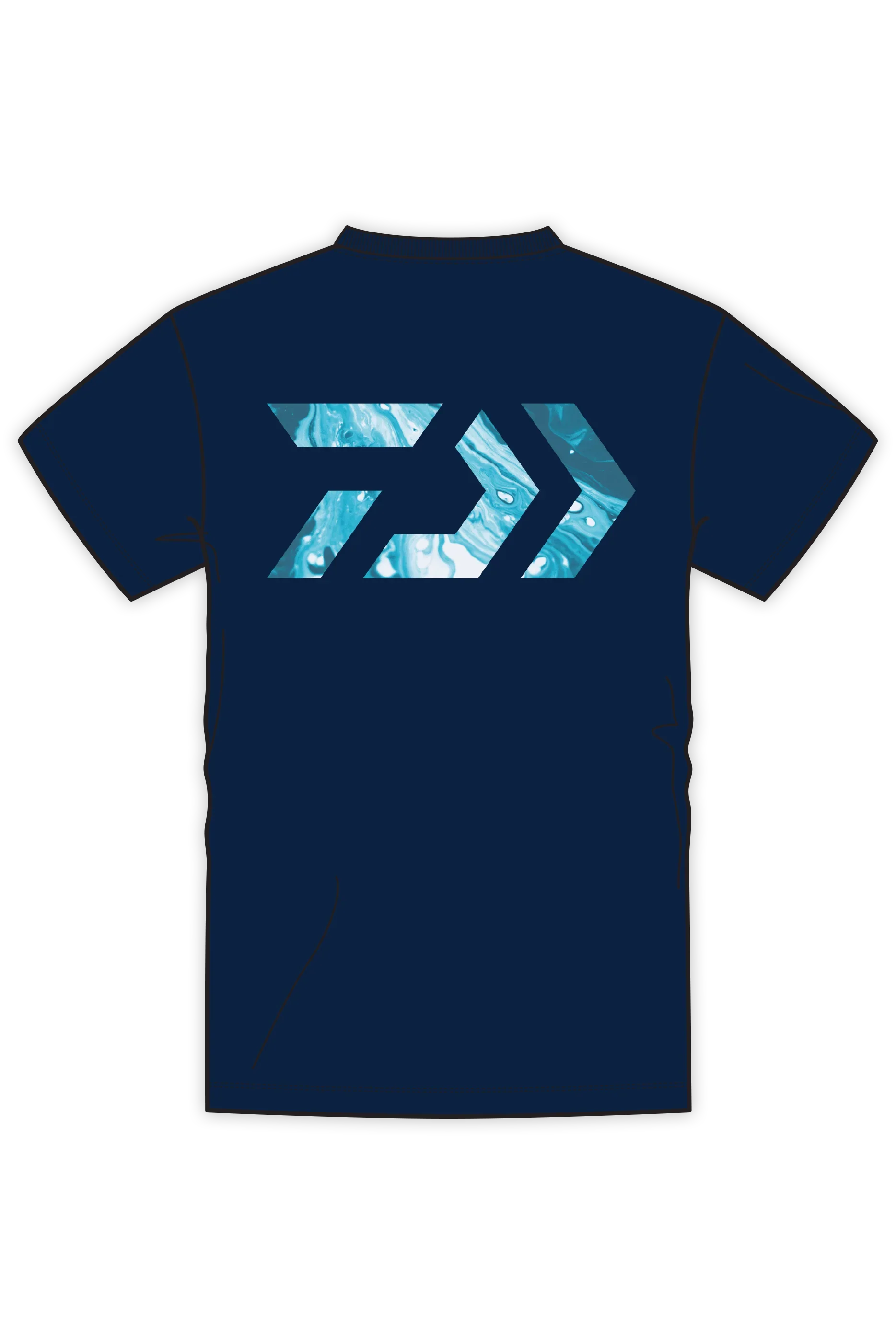 D-Vec Camo Ocean Logo T-Shirt - Image 2